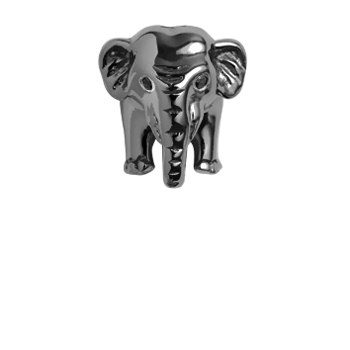 Christina Collect Elefantenring in schwarzem Silber